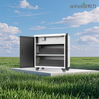 36-портная USB смарт-таблетная зарядная тележка с системой защиты безопасности 8S и охлаждающими вентиляторами