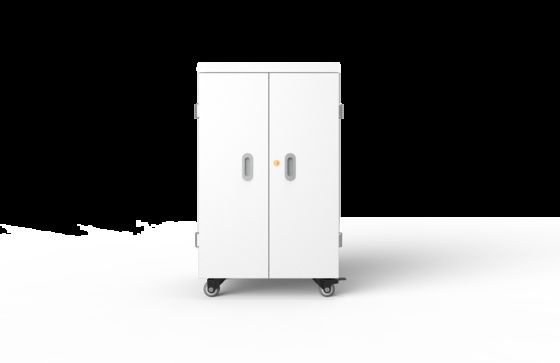 42-портный шкаф для зарядки планшетов с вентиляционными отверстиями и 2 колеса с тормозом