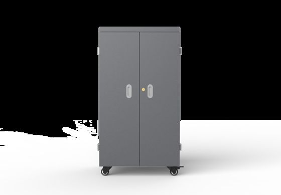 64-портовый шкаф для зарядки планшетов с системой защиты 8S и конструкцией из оцинкованного листа