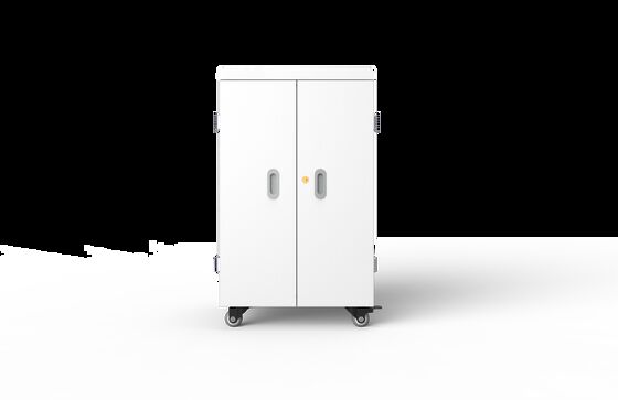 42 Tablets Storage Charging Cabinet with Galvanized Sheet Material and German Medical Standard Wheels