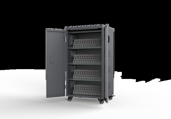 64-портовое зарядное устройство для планшетов с системой безопасности 8S и охлаждающими вентиляторами